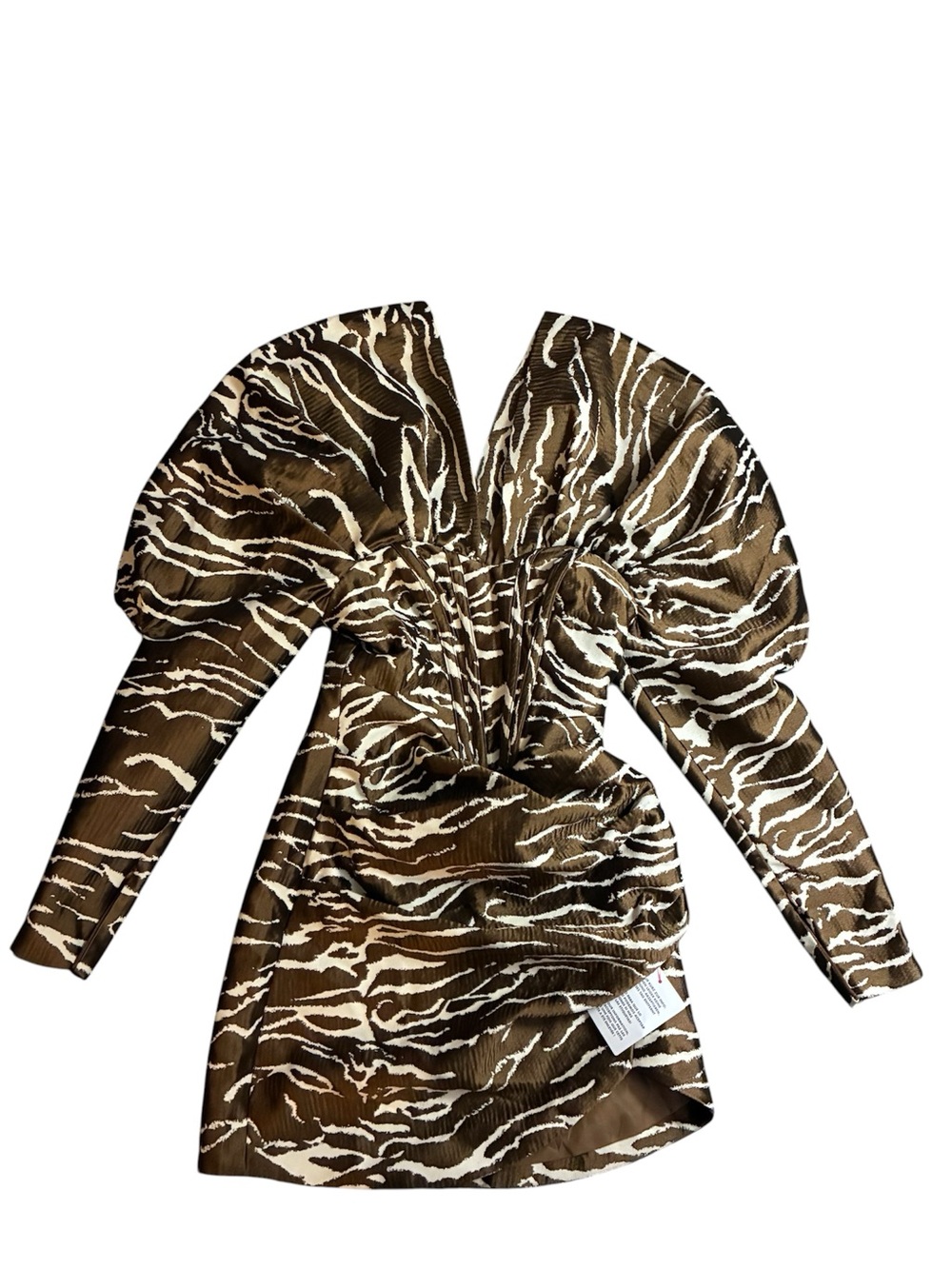 ASOS Brown and White Zebra-Print Dress